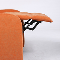 Релакс фотьойл с механизъм Recliner, текстил, оранжев