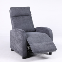 Релакс фотьойл с механизъм Recliner, тъмно сив текстил
