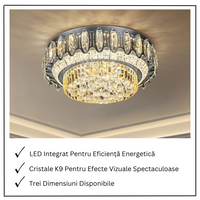 LED осветително тяло от кристал за таван Majesty с дистанционно 50-80CM