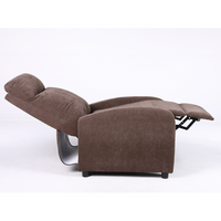 Релакс фотьойл с механизъм Recliner, кафяв текстил