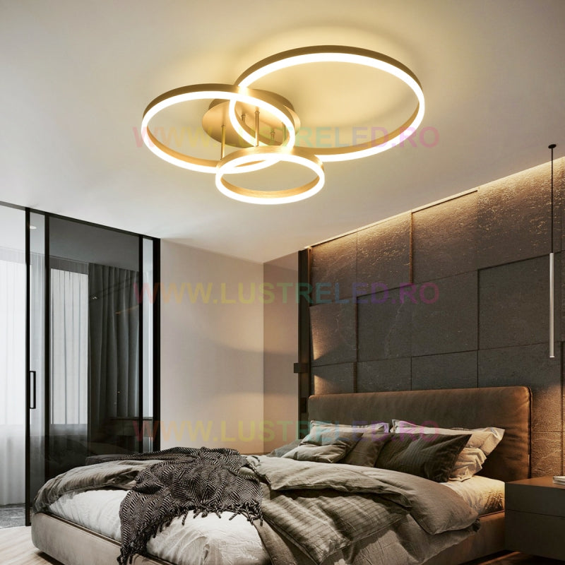 LED осветително тяло Beauty Gold Circle еквивалент 600W с дистанционно