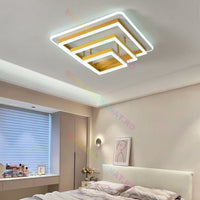 LED осветително тяло Vulcano Square Gold Еквивалент 1000W с дистанционно