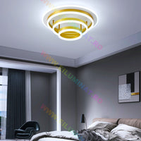 LED осветително тяло Vulcano Ring Gold Еквивалент 800W с дистанционно