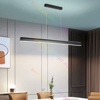 LED осветително тяло висящо Black 120cm линейно еквивалент 400W с дистанционно