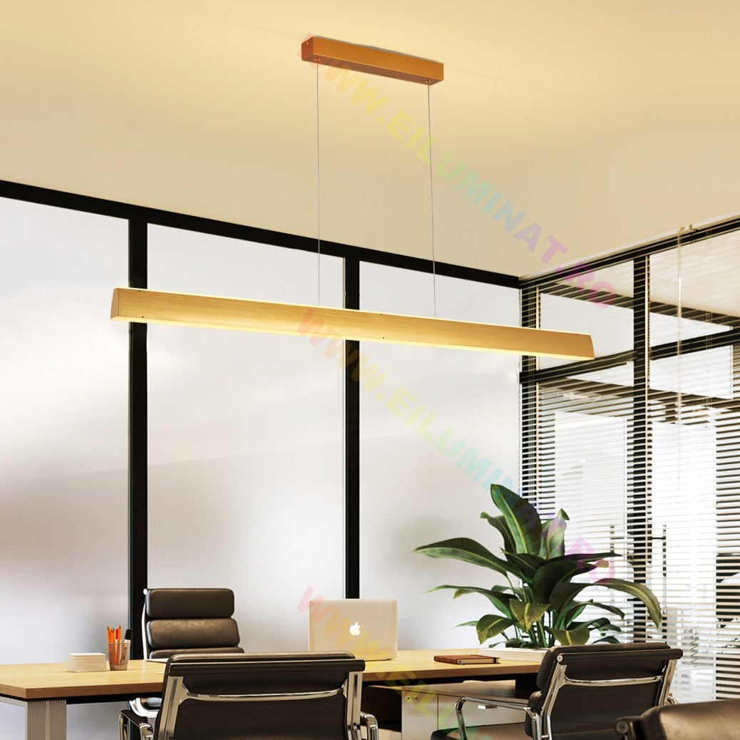 LED осветително тяло висящо Gold 120cm линейно, еквивалент 400W, с дистанционно