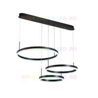 LED осветително тяло 150W CASSANDRA Circle Black 3 сегмента еквивалент 600W