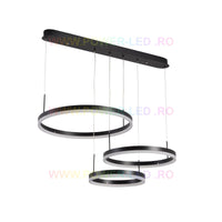 LED осветително тяло 150W CASSANDRA Circle Black 3 сегмента еквивалент 600W