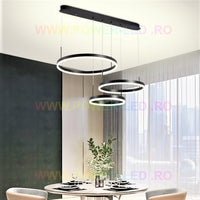 LED осветително тяло 150W CASSANDRA Circle Black 3 сегмента еквивалент 600W