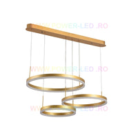 LED осветително тяло 150W CASSANDRA Circle Gold 3 сегмента еквивалент 600W