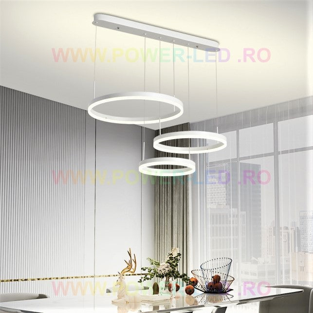 LED осветително тяло 150W CASSANDRA Circle бяла 3 сегмента еквивалент 600W