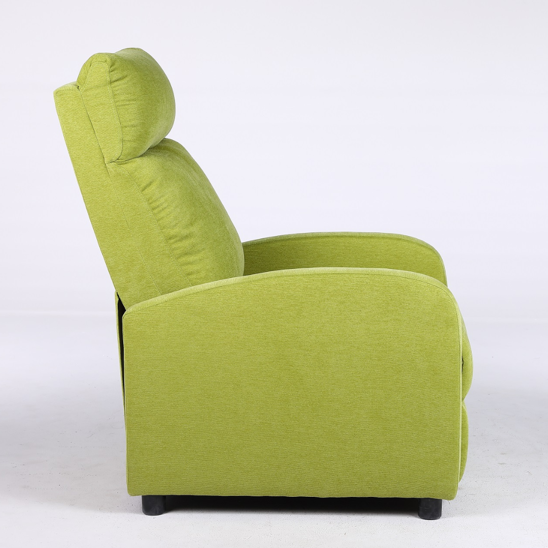 Релакс фотьойл с механизъм Recliner, зелена дамаска