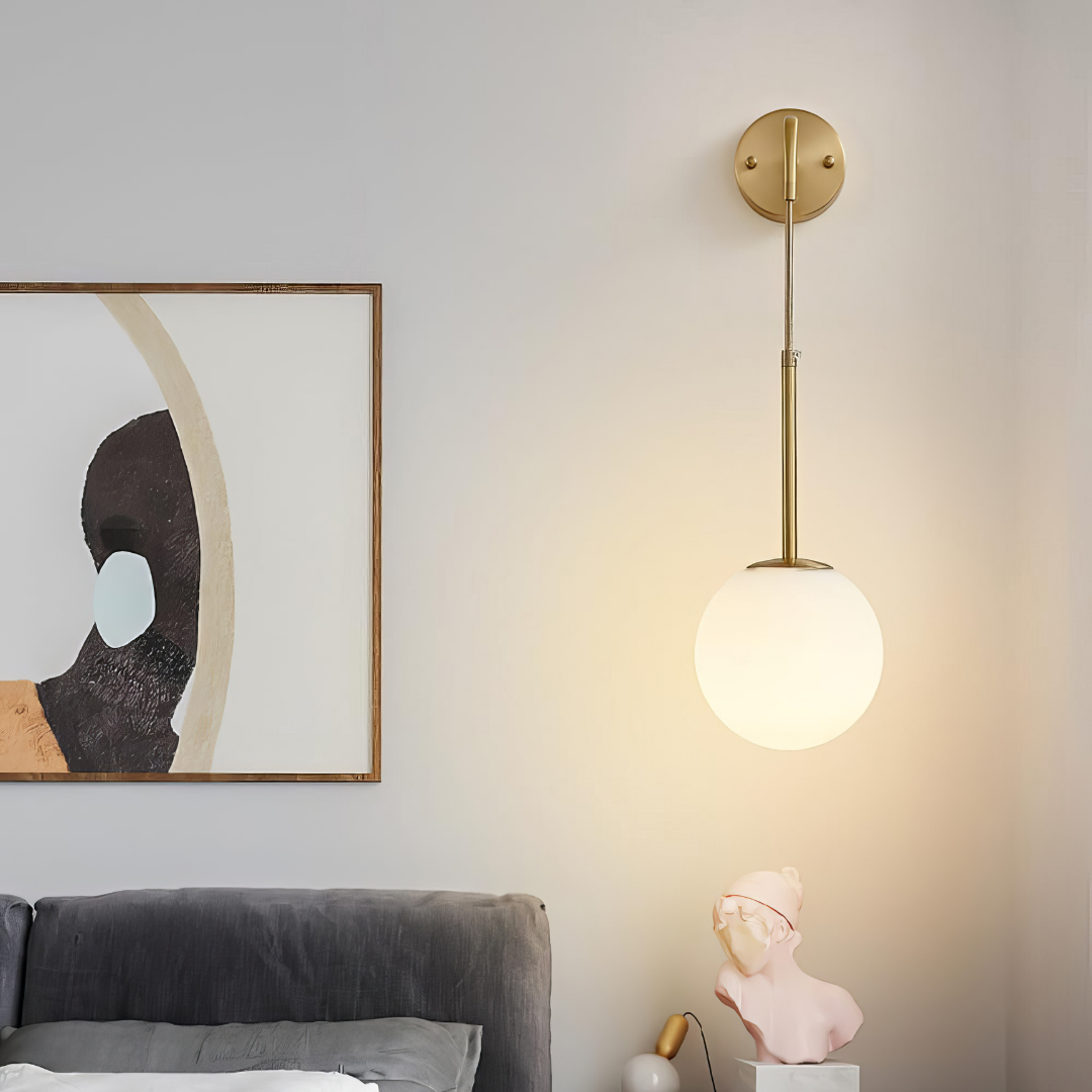 Aplica Ajustabila Slim Nordic Style Gold Abajur Mat AURIE / ABAJUR / APLICA PERETE Wall Light Fixtures