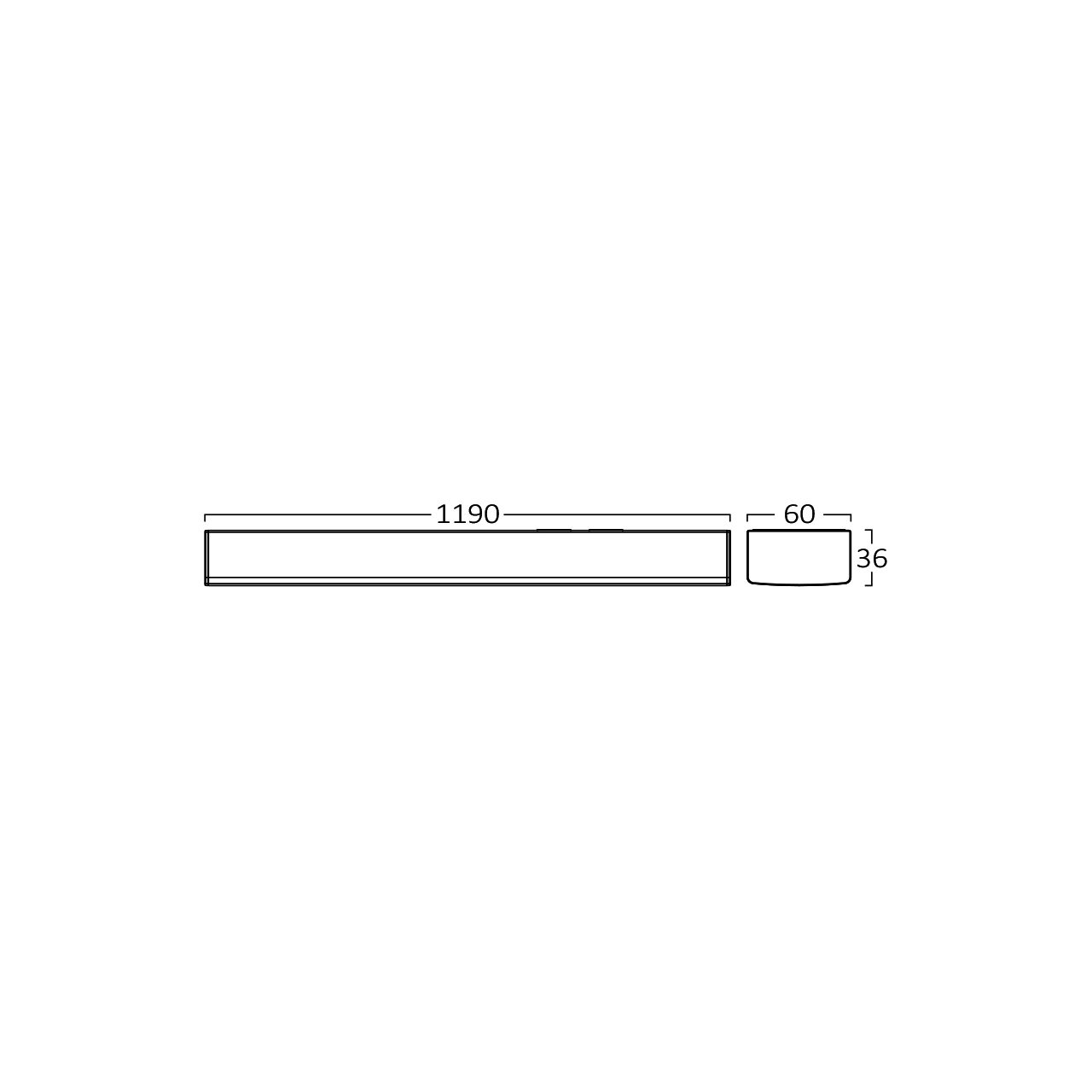 LED линейно осветително тяло Proline със сензор 120 см 36W 4320lm CCT IP40