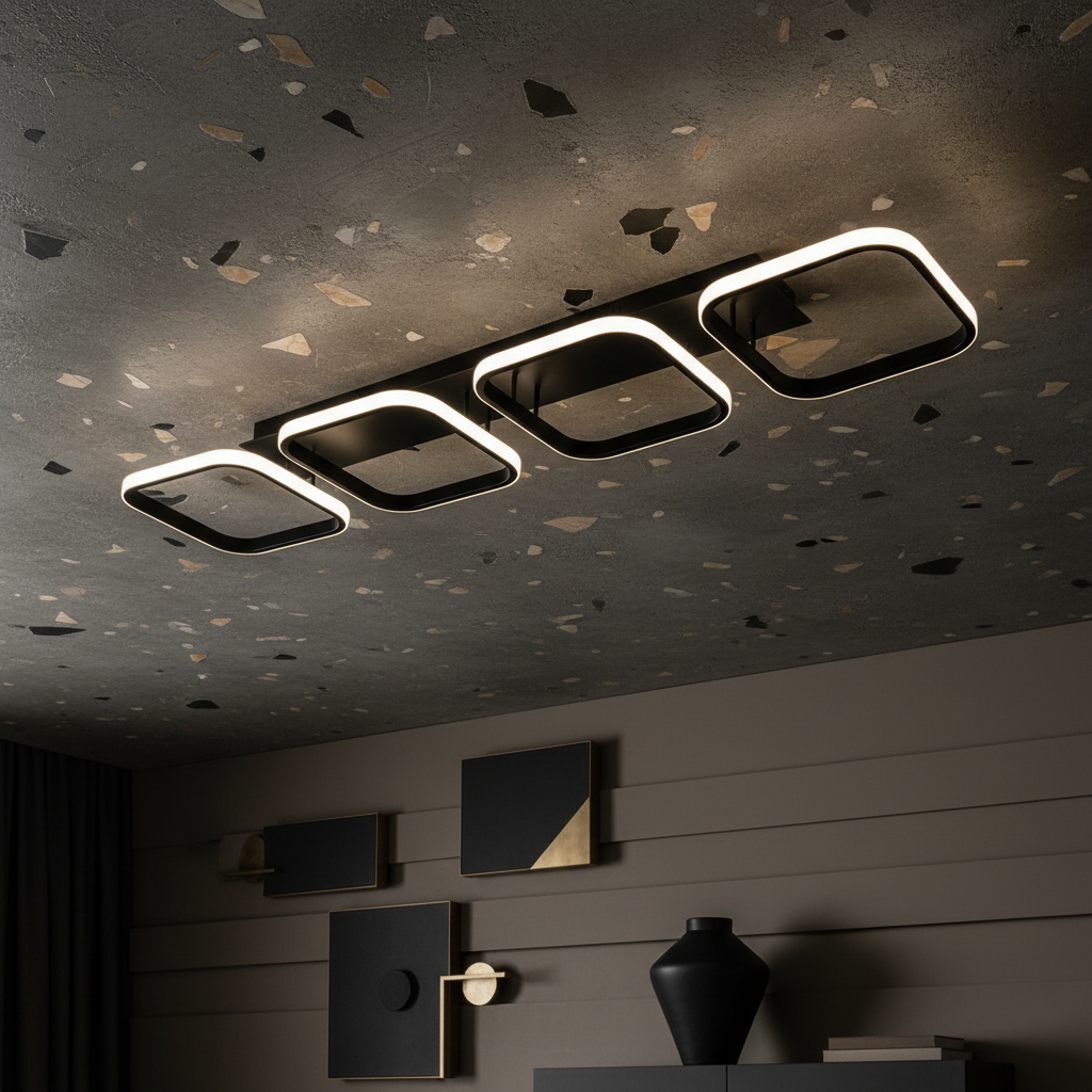LED осветително тяло за таван KOVO Squares, еквивалент 300W, с дистанционно