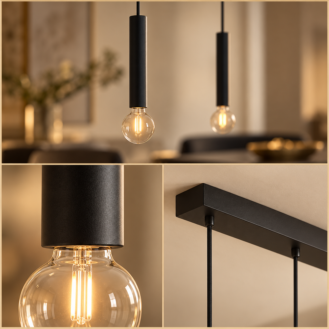 Осветително тяло висящо CORTENOVA Black 110CM