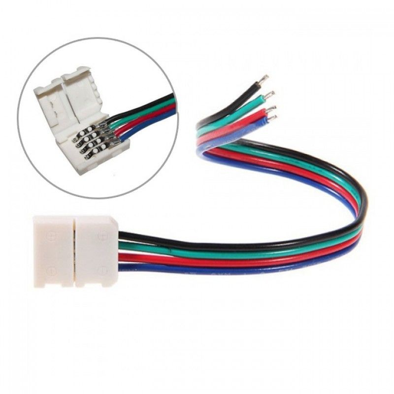 Конектор захранване 4 жила RGB 12V