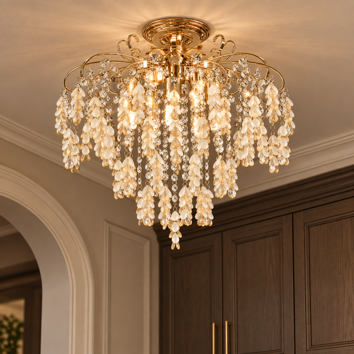 Кристален полилей MONCELO Gold ⌀50cm