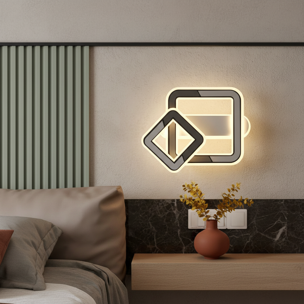 Аплик LED Square VELTRIS бял Еквивалент 300W