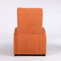 Релакс фотьойл с механизъм Recliner, текстил, оранжев
