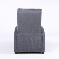 Релакс фотьойл с механизъм Recliner, тъмно сив текстил