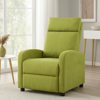 Релакс фотьойл с механизъм Recliner, зелена дамаска
