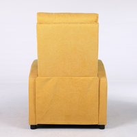 Релакс фотьойл с механизъм Recliner, текстил жълт