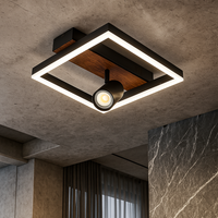 Lustra LED Zenn Telecomanda Wifi 2.4G Black 3 Culori G4227 NEAGRA / SQUARE DESIGN Lighting Fixtures