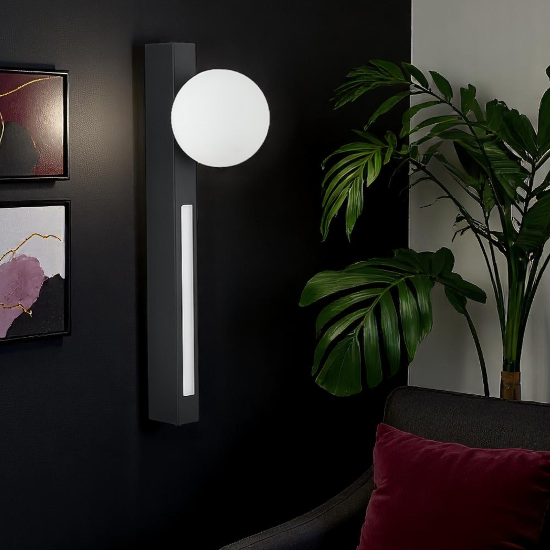 LED аплик 40cm черна KINKIET