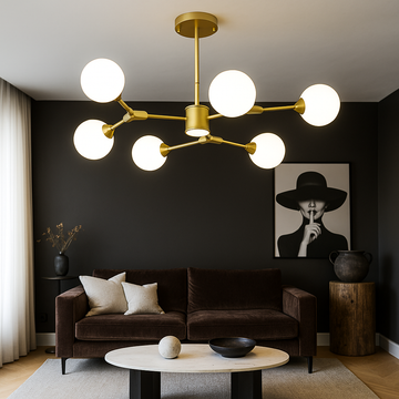Осветително тяло Auryn Gold Abajur Mat 6xG9
