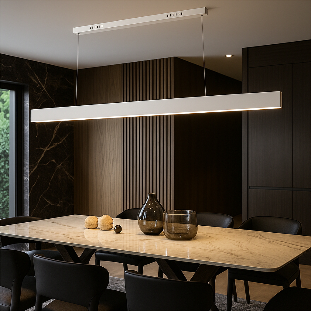 LED осветително тяло Lyne White, висящо, еквивалент 360W, с дистанционно управление