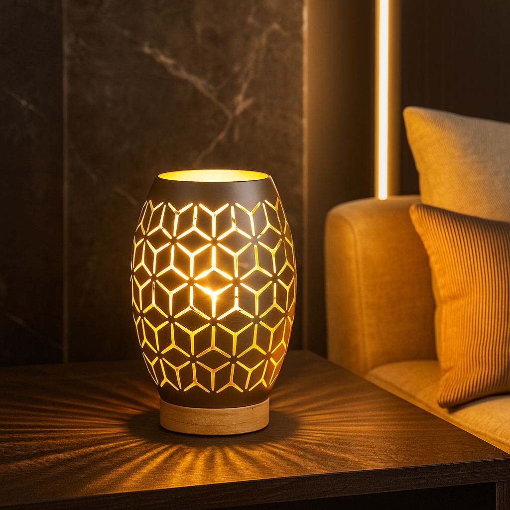 Декоративна лампа BIDAR 1xE27 Кафяво