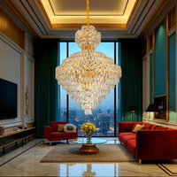 Полилей от кристал Malli Gold Grande Luxury 80x110CM
