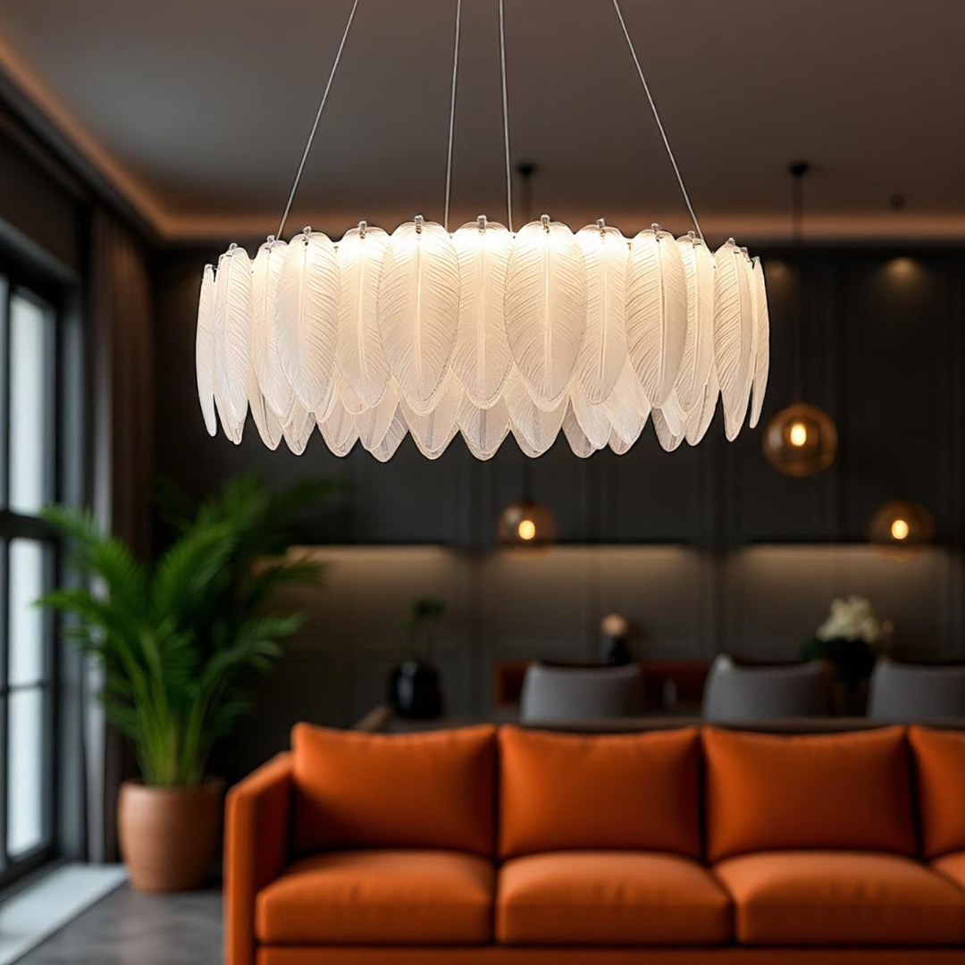 LED осветително тяло тип пендел 96W 50CM Feathers Deluxe еквивалент 500W