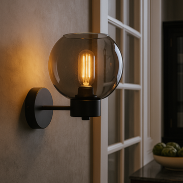 Aplica Perete 1xE27 Smokey NEAGRA / APLICA PERETE / MINIMALIST DESIGN Wall Light Fixtures