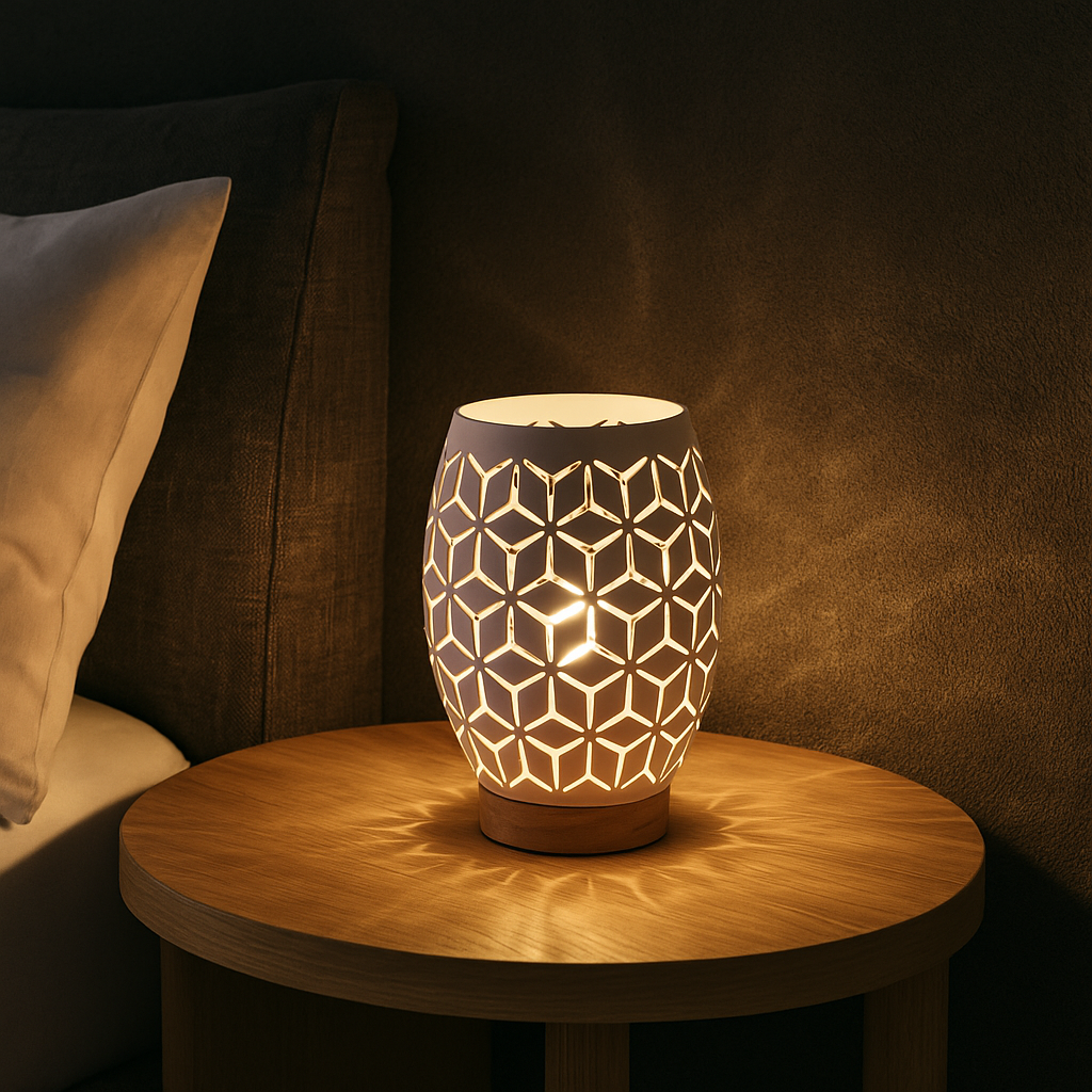 Декоративна лампа BIDAR 1xE27 Бяла