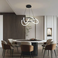 LED осветително тяло тип пендел MOURA Black 60CM Еквивалент 300W с дистанционно
