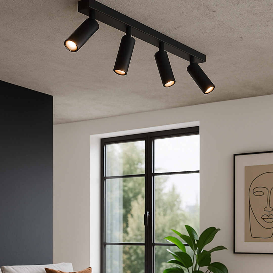 LED осветително тяло с 4 регулируеми спота AMBALA Black