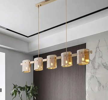 Осветително тяло LED висящо Faye Gold еквивалент 250W