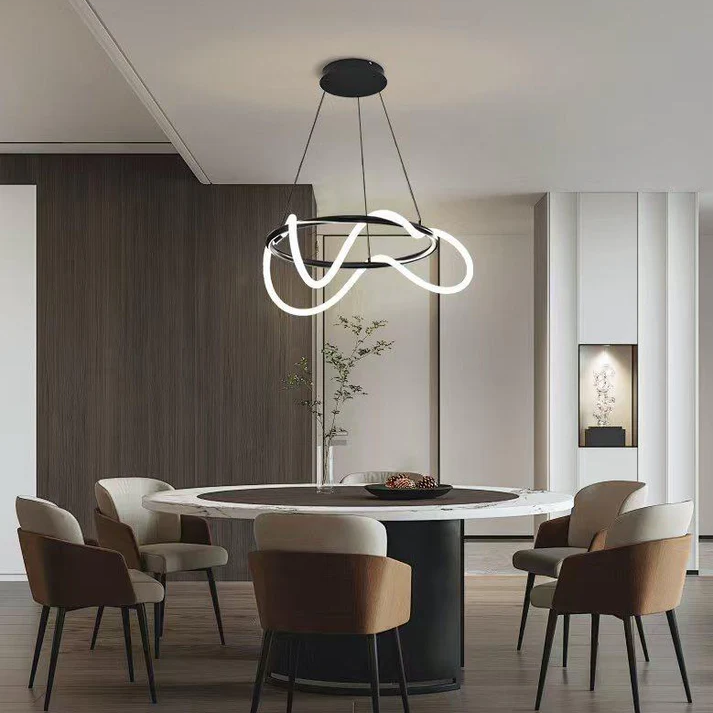 LED осветително тяло тип пендел MOURA Black 80CM еквивалент 400W с дистанционно