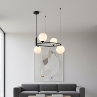 Lustra Abajur Avero 4xG9 BLACK NEAGRA / ABAJUR Chandeliers
