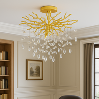 Lustra LED Gold 6XG9 KLARA AURIE / MINIMALIST DESIGN Lighting Fixtures