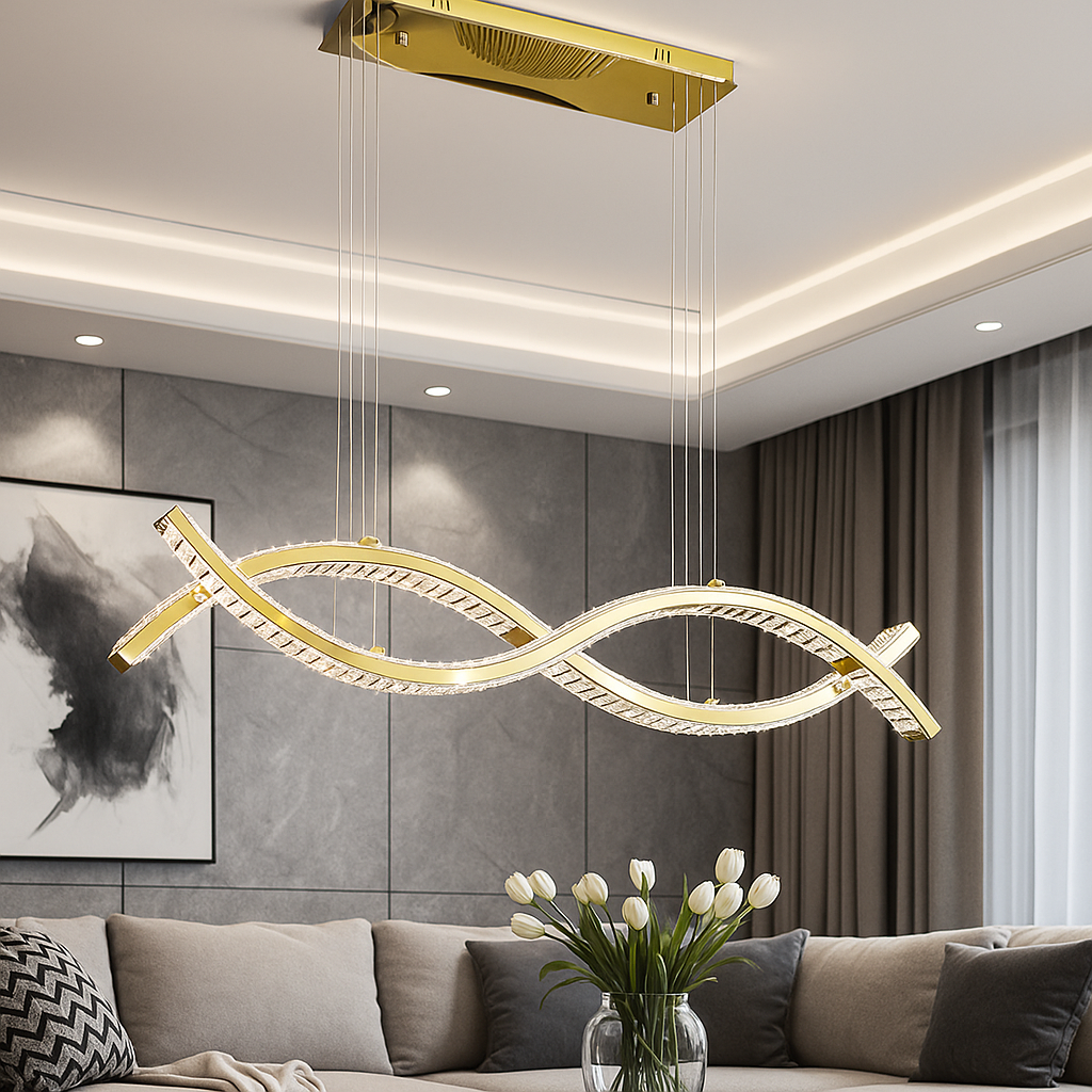 Осветително тяло LED висящо Voltra Gold еквивалент 500W с дистанционно