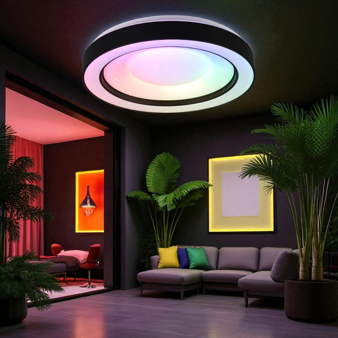 LED осветително тяло ARCO Black RGB-CCT Еквивалент 200W Дистанционно управление