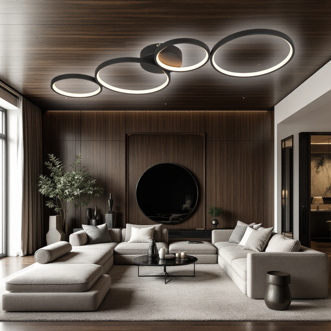 LED осветително тяло PREMIUM RONDO Black Еквивалент 500W Димиращо