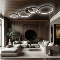 LED осветително тяло PREMIUM RONDO Black Еквивалент 500W Димиращо