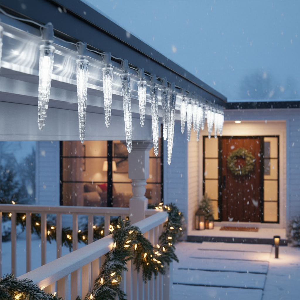 LED инсталация висулки PREMIUM Coldvale 160 LED 2.7m Бял кабел IP44