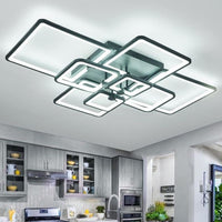 LED осветително тяло SQUARE 8 BIG Black Еквивалент 1200W Дистанционно управление