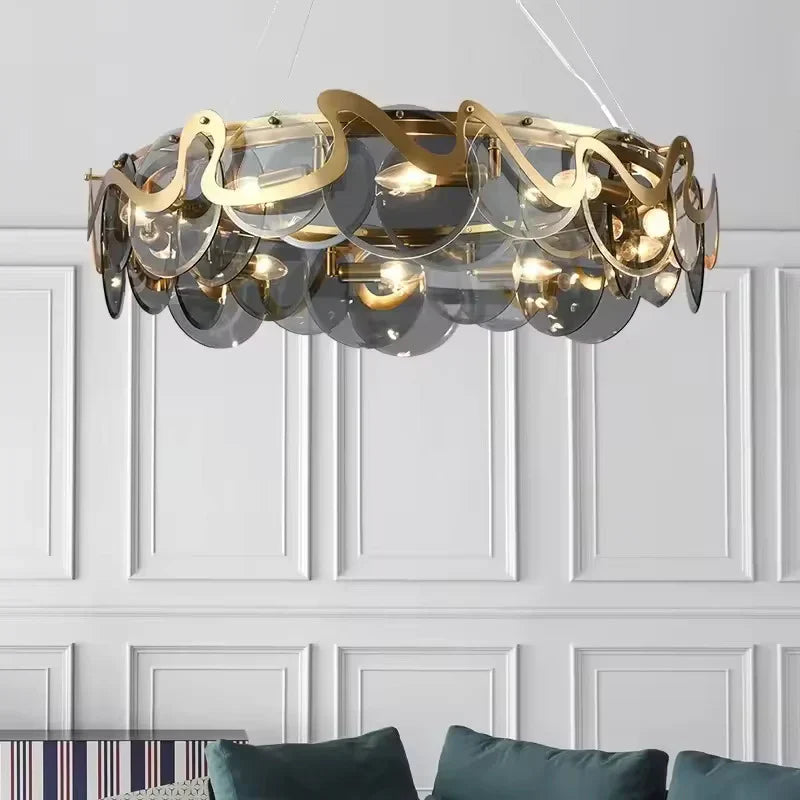 Полилей HARA Gold 8xE14 Ø60CM