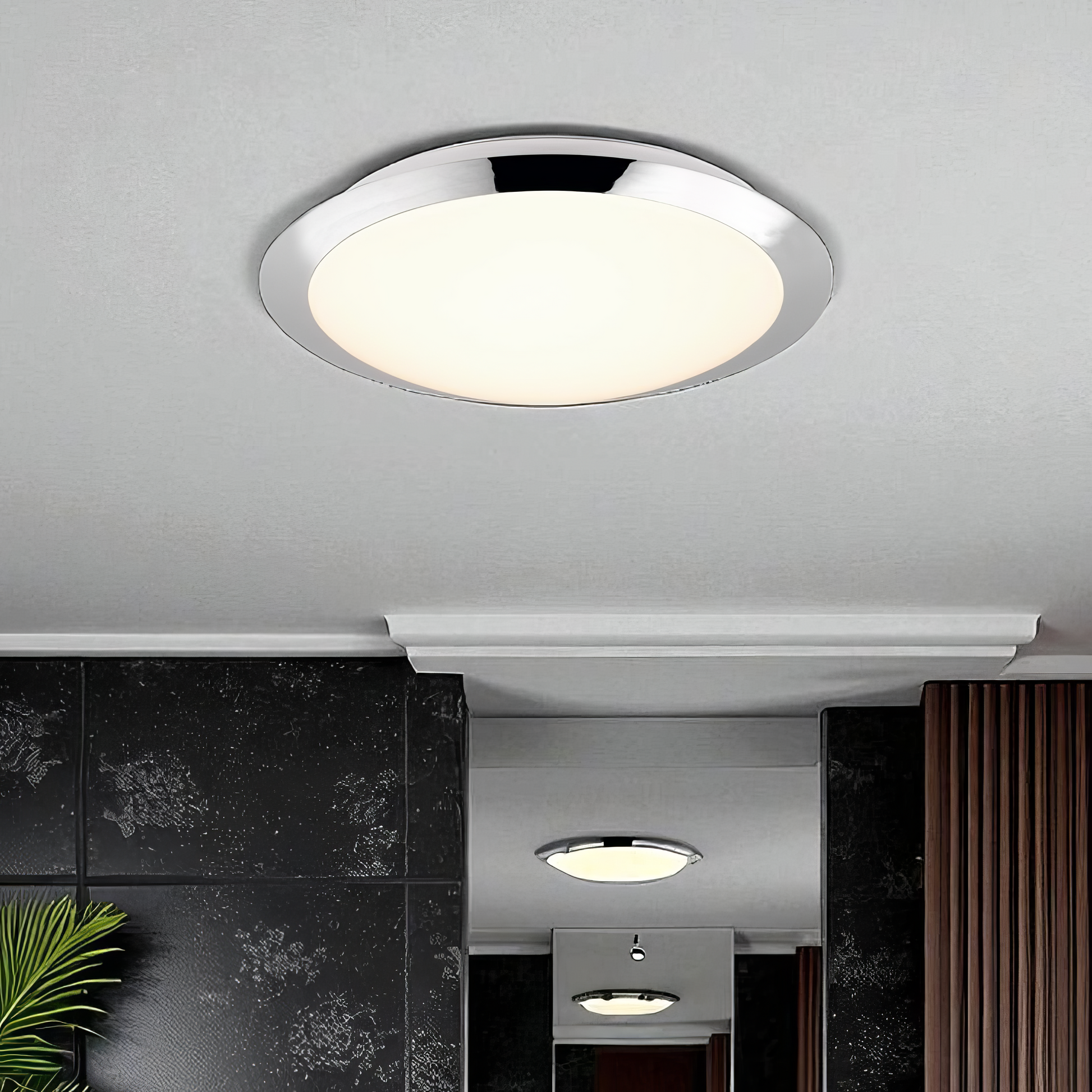 LED плафон за баня IP44 Umberto Хром 12W Еквивалент 100W
