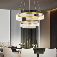 LED осветително тяло пендел Galaxy Gold 2 сегмента еквивалент 600W
